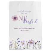 Wildflower Onederful eerste verjaardag cadeau tas Medium Cadeauzakje (Achterkant)