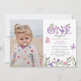 Wildflower Onederful Floral Eerste Verjaardag Kaart