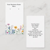 Wildflower oorbellen kaarten/visitekaartjes visitekaartje (Voorkant / Achterkant)