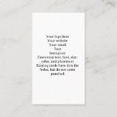 Wildflower oorbellen kaarten/visitekaartjes visitekaartje (Achterkant)