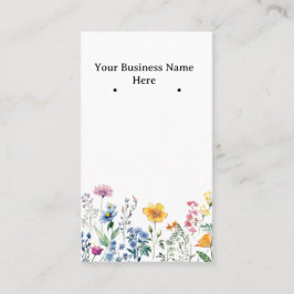 Wildflower oorbellen kaarten/visitekaartjes visitekaartje