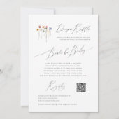 Wildflower op de weg | Alles in één Baby shower Kaart (Achterkant)