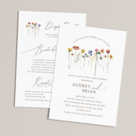 Wildflower op de weg | Alles in één Baby shower Kaart