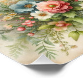 Wildflower op verontruste achtergrond perfect poster (Hoek)