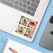 Wildflower op verontruste achtergrond sticker (Laptop met iPhone)