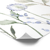 Wildflower Orde van evenementen Trouwbord poster (Hoek)