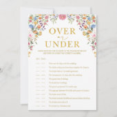 Wildflower Over of Onder Vrijgezellenfeest Game Ka Kaart (Voorkant)