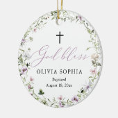 Wildflower Paars Girl Foto Baptisme Ornament (Links)
