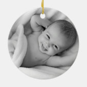 Wildflower Paars Girl Foto Baptisme Ornament (Achterkant)