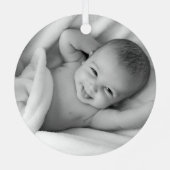 Wildflower Paars Girl Foto Baptisme Ornament (Achterkant)