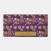  Wildflower Paarse bloemmotief Bureaumat (Voorkant)
