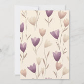  Wildflower Paarse Botanische bruiloft Kaart (Achterkant)