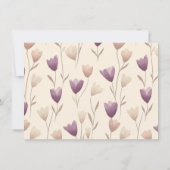 Wildflower Paarse Botanische bruiloft Save The Date (Achterkant)