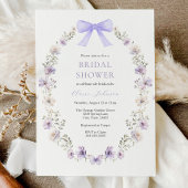 Wildflower Paarse Bow Vrijgezellenfeest Kaart