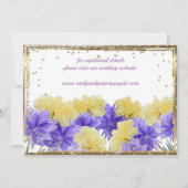 Wildflower paarse rhapsodie bewaar de datum kaart (Achterkant)