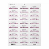 Wildflower, Paarse-Roze-Flower Baby shower Etiket (Full Sheet)