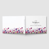 Wildflower, Paarse-Roze-Flower Baby shower Gastenboek (Volledig)