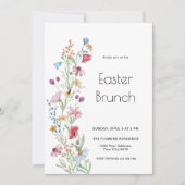 Wildflower Paasbrunch Uitnodiging (Voorkant)