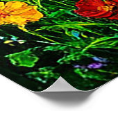 Wildflower pad door een weelderige zomer poster (Hoek)