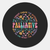 Wildflower Palliative Care Nurse Ot Hosce Social W Ronde Sticker (Voorkant)