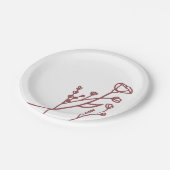 Wildflower Papier Borden Stoffig Roos Papieren Bordje (Gekanteld)