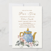 Wildflower Par-Tea Mama-to-Be Baby shower Kaart (Voorkant)