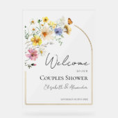 Wildflower Paren Douche Acryl Welkomstbord Acryl Bord (Voorkant)