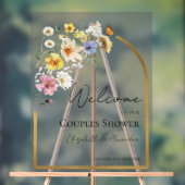 Wildflower Paren Douche Acryl Welkomstbord Bord (Neutraal)