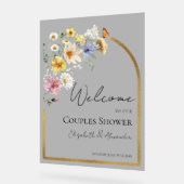 Wildflower Paren Douche Acryl Welkomstbord Bord (Hoek)