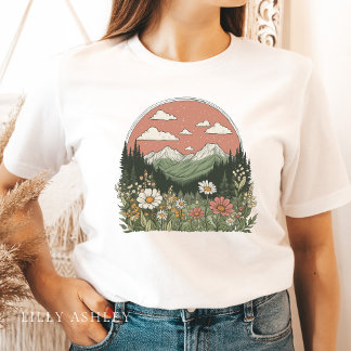 Wildflower Park Daisies T-shirt voor vrouwen