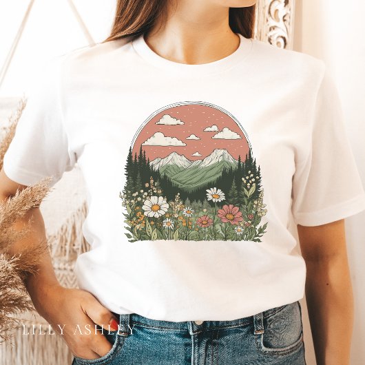 Wildflower Park Daisies T-shirt voor vrouwen