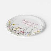 Wildflower Party Bord- 21ste Verjaardag Papieren Bordje (Gekanteld)