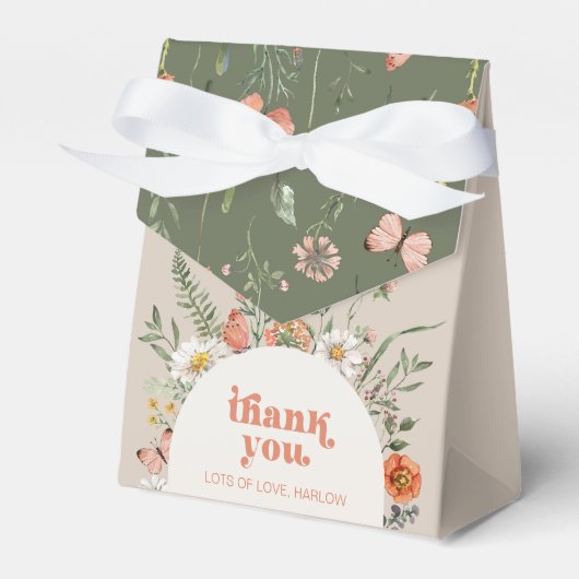 Wildflower Party Favor Boxen Bedankdoosjes (Voorkant Zijde)