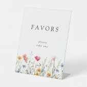 Wildflower Party Favorieten Reclamebord Met Voetstuk (Voorkant)