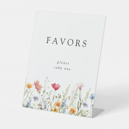 Wildflower Party Favorieten Reclamebord Met Voetstuk