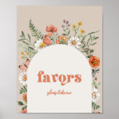 Wildflower Party Favorieten teken Poster (Voorkant)