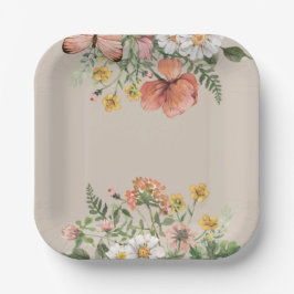 Wildflower Party Papier Borden Papieren Bordje
