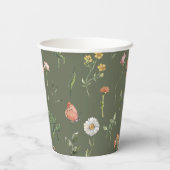 Wildflower Party papieren bekers (Achterkant)