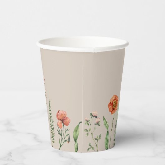 Wildflower Party papieren bekers (Rechts)