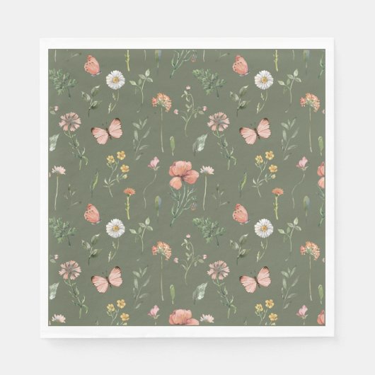 Wildflower Party Papieren servetten (Voorkant)
