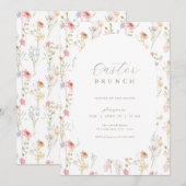 Wildflower Pasen Brunch & Egg Hunt uitnodiging (Voorkant / Achterkant)