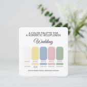 Wildflower Pastel Wedding Color Palette Card Kaart (Staand voorkant)