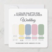 Wildflower Pastel Wedding Color Palette Card Kaart (Voorkant)