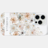 Wildflower patroon gepersonaliseerd Case-Mate iPhone case (Achterkant (horizontaal))