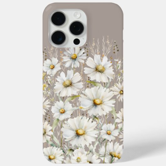 Wildflower patroon op beige Case-Mate iPhone case (Achterkant)