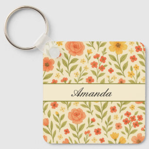 Wildflower Patroonnaam Sleutelhanger