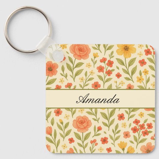 Wildflower Patroonnaam Sleutelhanger (Voorkant)