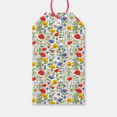 Wildflower Pattern  botanische bloem Elegant Cadeaulabel (Voorkant)