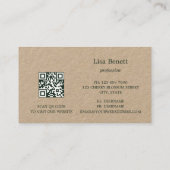 Wildflower Pattern Kraft Visitekaartje (Achterkant)