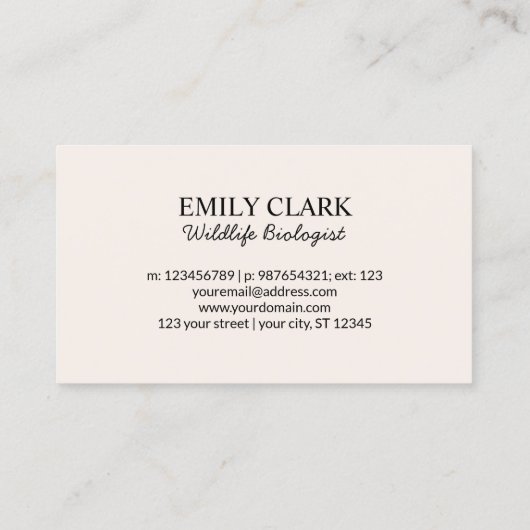 Wildflower Pattern Visitekaartje Contactkaartje (Achterkant)